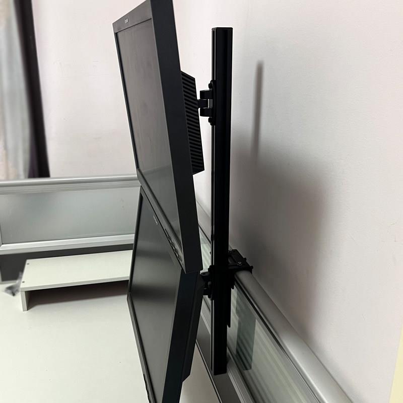 工位屏风显示器挂架上下双屏显示屏幕支架电脑屏幕增高架