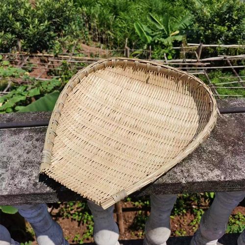 竹制品家用筲箕洗菜菜盛篮子家用洗菜筐手工簸箕沥米竹筐家用