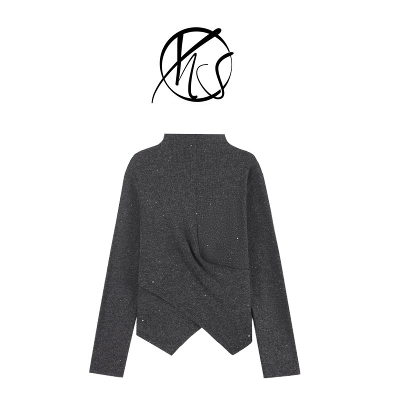春季新款半高领上衣女