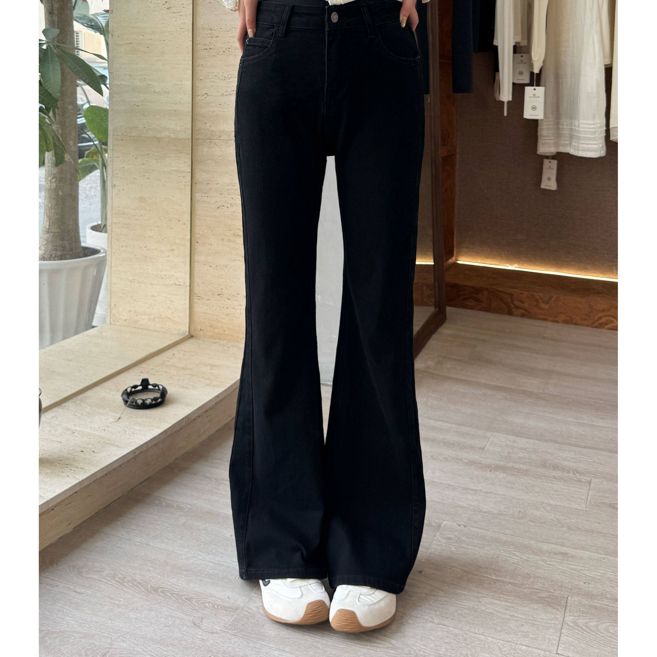 NANJIE/楠姐【微喇天菜】25年秋季新款微喇修身显瘦牛仔裤XNS6579