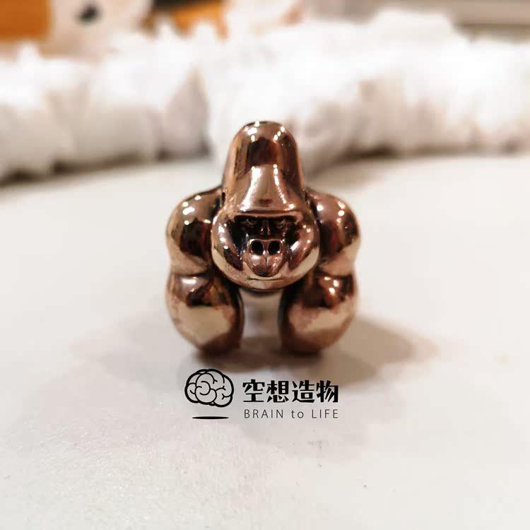 不二马小铺趴地斑铜大猩猩经典1.0版本手把件摆件茶宠空想造物