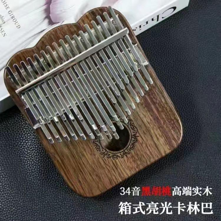 拇卡林巴拇指琴34音手指钢琴初学者乐器礼品儿童可爱双排木质