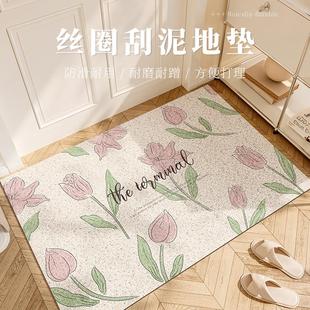 小清新入户地垫家用进门大门口蹭土丝圈脚垫进户门垫玄关耐脏地毯