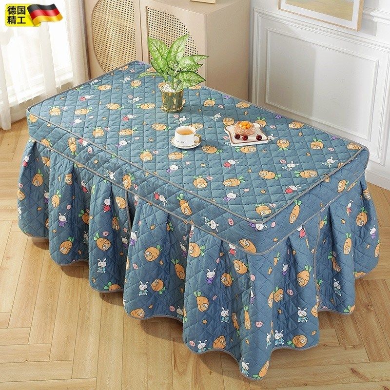 毛绒烤火罩2025冬季新款长方形电暖桌加绒加厚家用长桌桌布烤火罩,居家布艺,烤火罩,淘宝优惠券,粉丝福利购,淘宝优惠卷