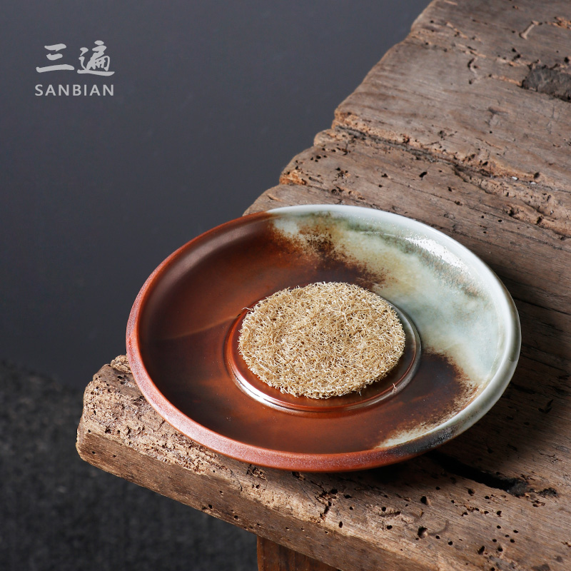 备前烧纯手工柴烧壶承壶托养壶盘茶壶垫干泡台点心盘干泡茶承粗陶