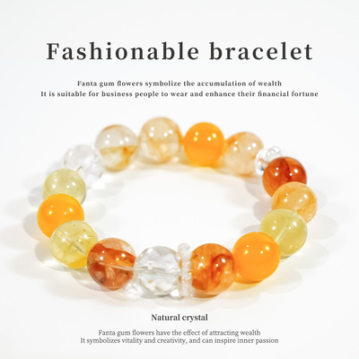 胶花黄水晶招财锦鲤原创设计手串