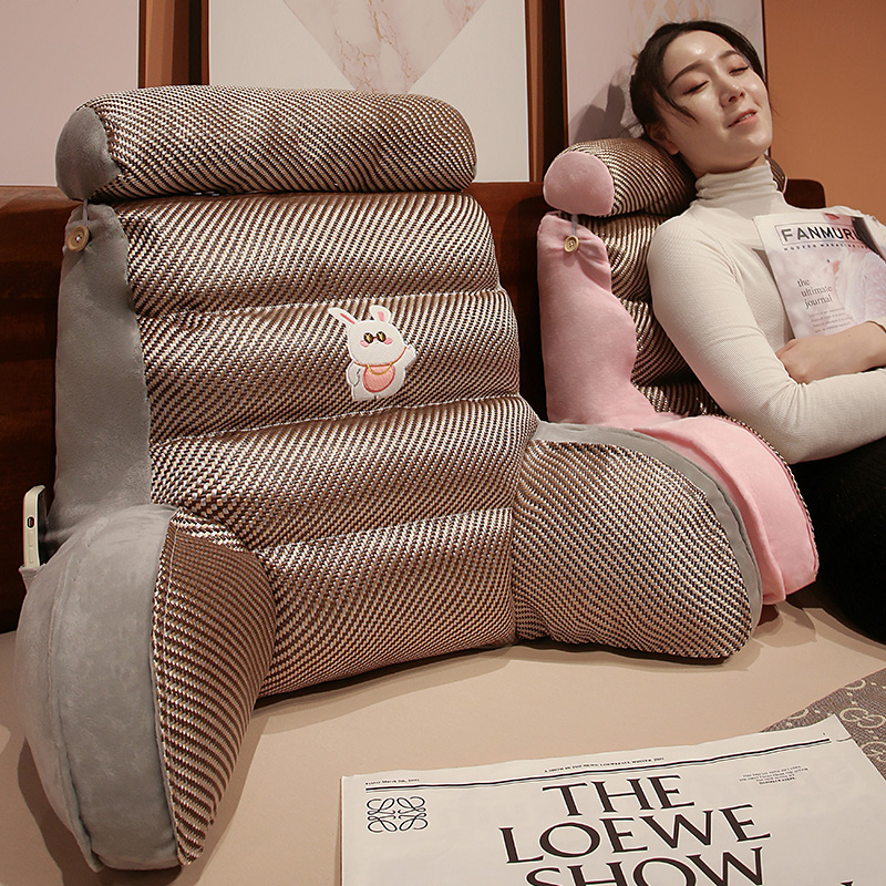 凉席床头软包靠背沙发抱枕靠垫枕头床上看书护腰枕垫靠枕可拆洗夏