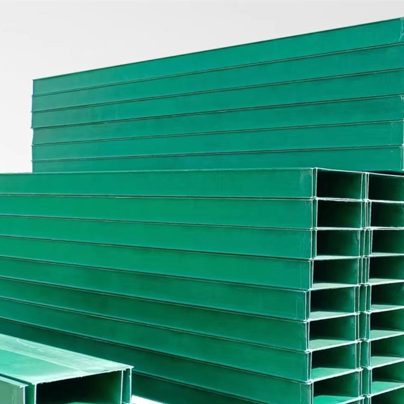 玻璃钢电缆桥架电力电缆管箱槽盒阻燃复合材料线槽 大跨距FRP防腐