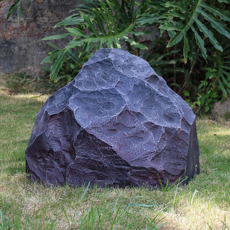 玻璃钢仿真石头井盖遮挡园林公园假石头设备罩美化防水防晒井盖石