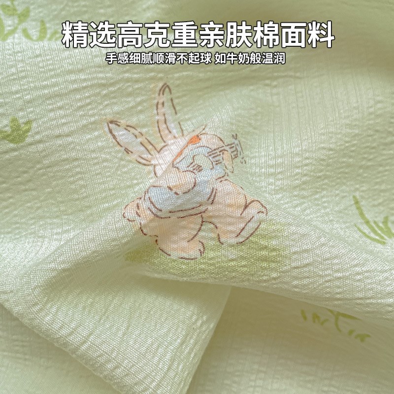 2025新款时尚印花床笠三件套水洗棉亲肤床罩枕套单人学.生宿舍床