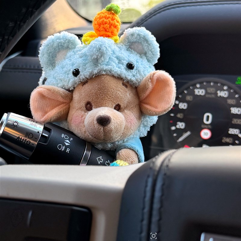 小豆毛绒玩d偶汽车雨刮器转向灯可爱卡通车载装饰品送女友新车礼