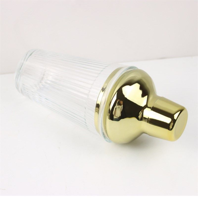 现货供应不锈钢盖子玻璃杯调酒器380ml鸡尾酒调酒杯摇酒壶shaker