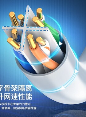 Cat6a 超六类纯无氧铜四对双绞线UTP室内PVC工程23AWG网线