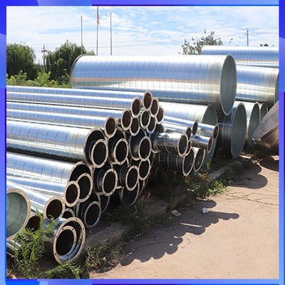 厂家定制白铁皮通风管道 碳钢除尘排烟排风管 镀锌螺旋风管