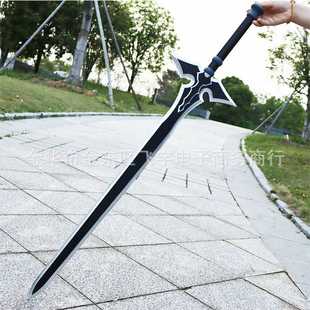 刀剑神域武器周边 黑剑阐释者 桐人发泡橡胶武器仿真道具PU泡棉剑