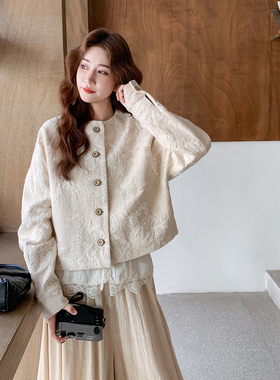 2026新款春装新中式小香风刺绣提花短外套2D009-2579P175K248