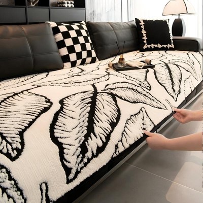 梓居秋冬季毛绒加厚舒棉绒沙发垫