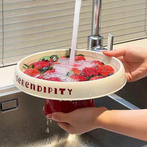 水果盘家用沥水篮客厅茶几零食摆盘乔迁之喜高脚糖果零食收纳盘筐