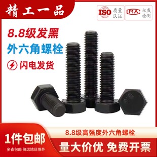 8.8级高强度外六角螺丝螺栓加长螺丝钉M3M4M5M6M8M10M12M16M20M