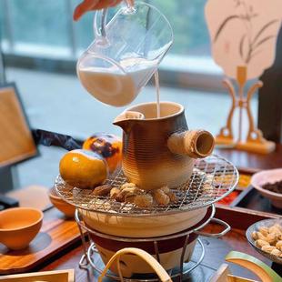 围炉煮茶家用室内罐罐奶茶煮茶专用器具全套室内烤火炉煮茶炉套装