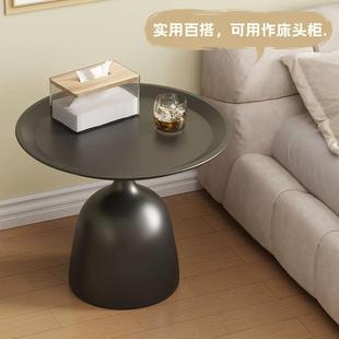铁艺床头柜替代轻奢创意卧室简约现代高级感小型置物架边几圆桌子