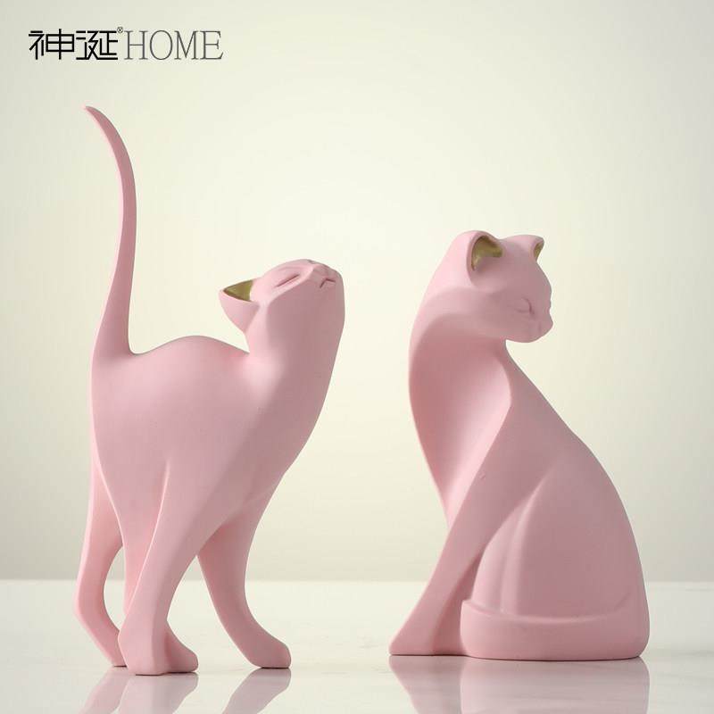 妖娆猫北欧风格家居装饰品酒柜客厅电视柜摆件创意房间桌面小摆设,家居饰品,装饰摆件,淘宝优惠券,粉丝福利购,淘宝优惠卷