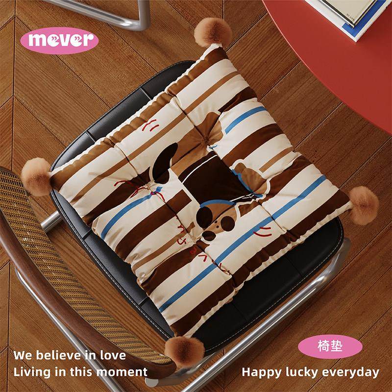 中古风棒球猫四季通用防滑透气坐垫学生椅子垫办公室久坐防屁股痛,居家布艺,椅垫,淘宝优惠券,粉丝福利购,淘宝优惠卷