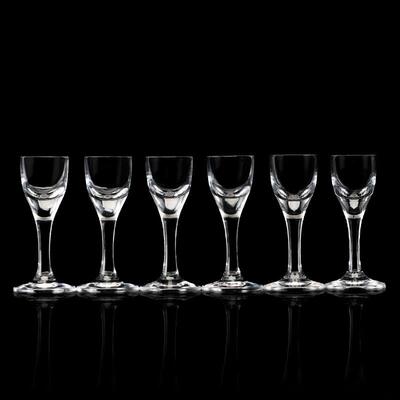 1钱小酒杯家用5ml小容量白酒杯烈酒杯水晶玻璃高脚杯酒店用一口杯