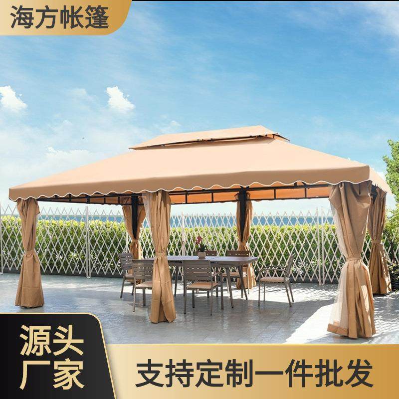 户外遮阳棚庭院四脚罗马蓬露台广告帐篷楼顶雨棚四角伞院子遮阳篷