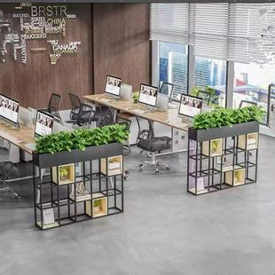 铁艺办公室隔断矮柜置物架工业风围栏餐厅屏风书架柜绿植花槽花架