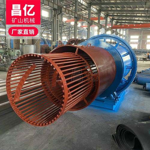 大型圆筒洗石机沙石骨料清洗设备锂云母分离机擦洗滚筒洗矿机