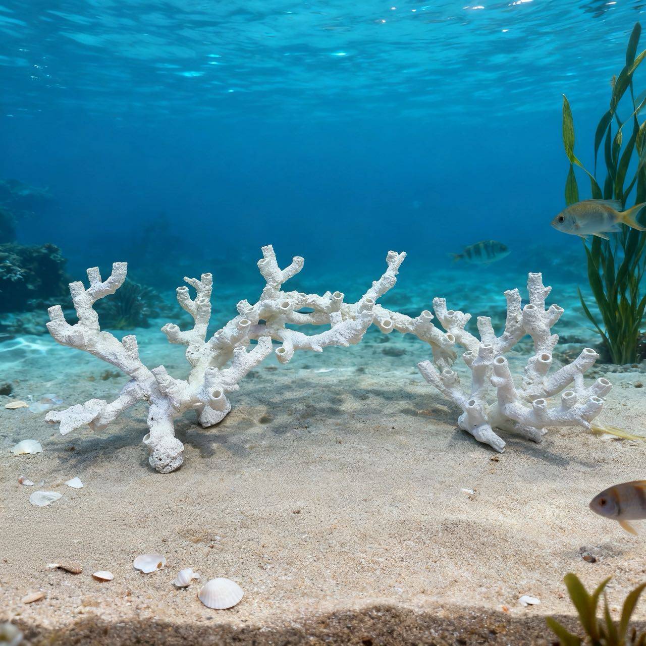 海之皇 海缸陶瓷人工珊瑚支状造景死石高透水鱼缸造景装饰摆件