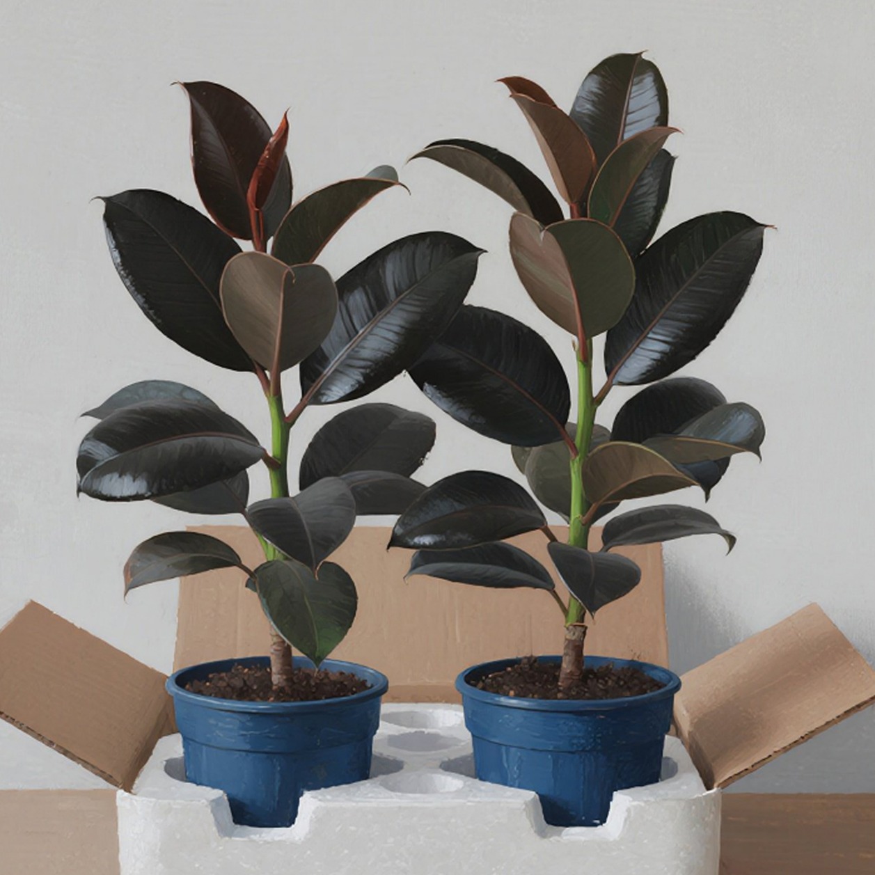 黑金刚橡皮树盆栽植物室内