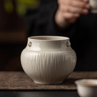 草木灰建水水盂复古茶洗茶室家用茶桌小号杯洗干泡茶渣缸茶具配件