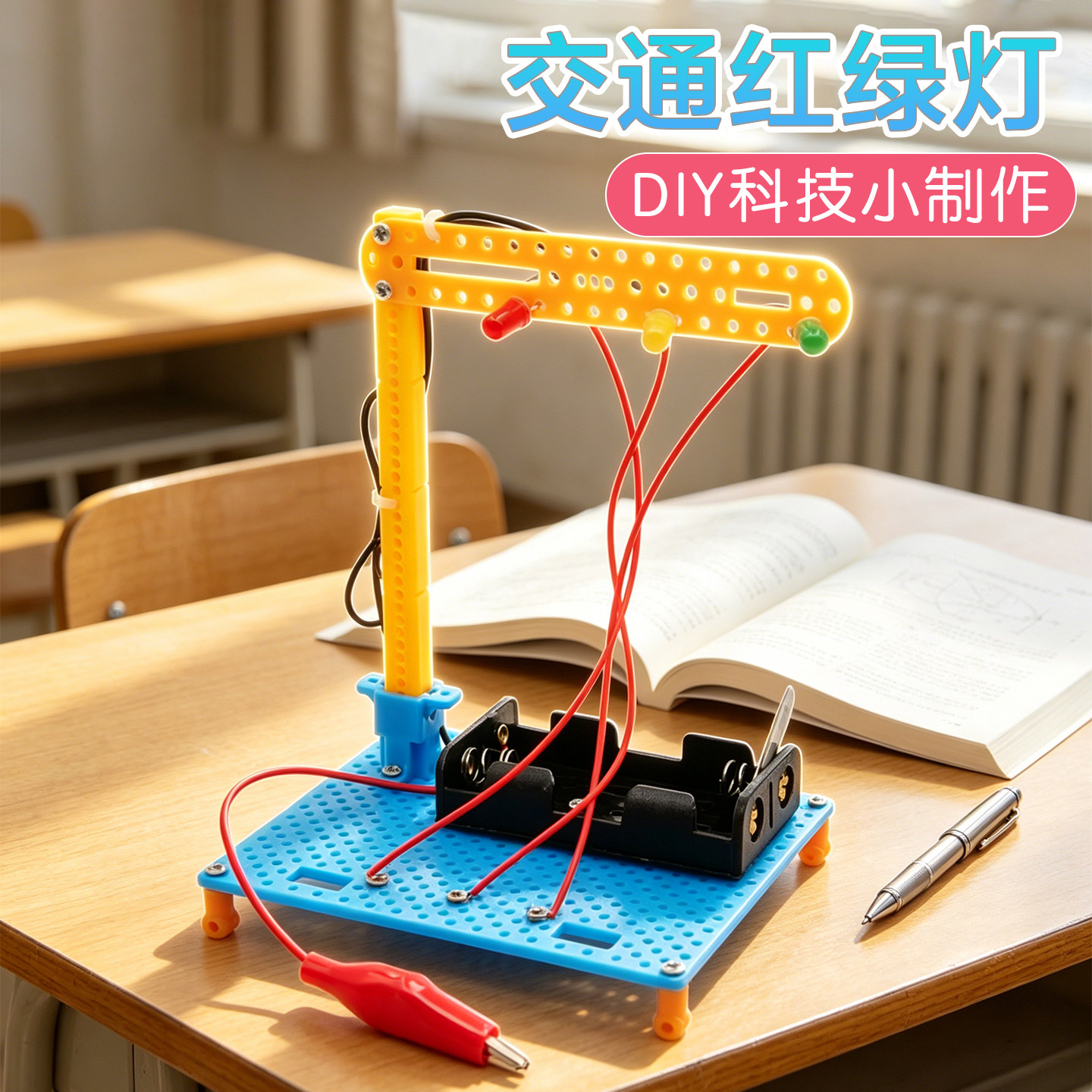 交通红绿灯科技小制作手工DIY