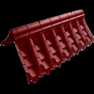 枣红围墙仿古瓦树脂双面墙头瓦围墙盖瓦院墙压顶瓦T一体农村装饰