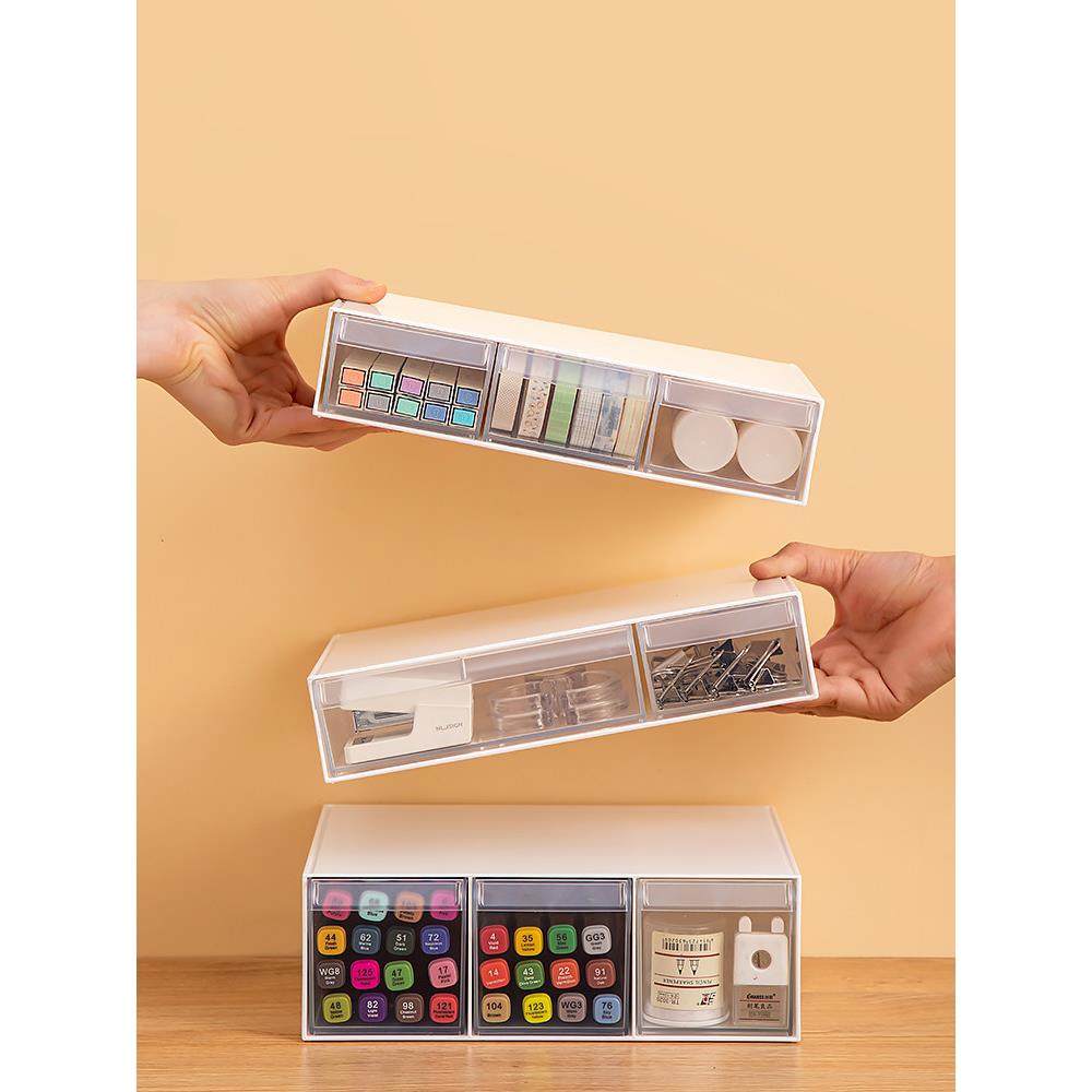 桌面收纳盒学生ins风文具办公室多层抽屉式置物架手账胶带储物盒,收纳整理,桌面收纳盒,淘宝优惠券,粉丝福利购,淘宝优惠卷