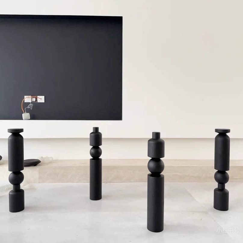 个性定制吧台支撑实木脚餐桌脚法式复古葫芦脚圆设计师创意家具脚