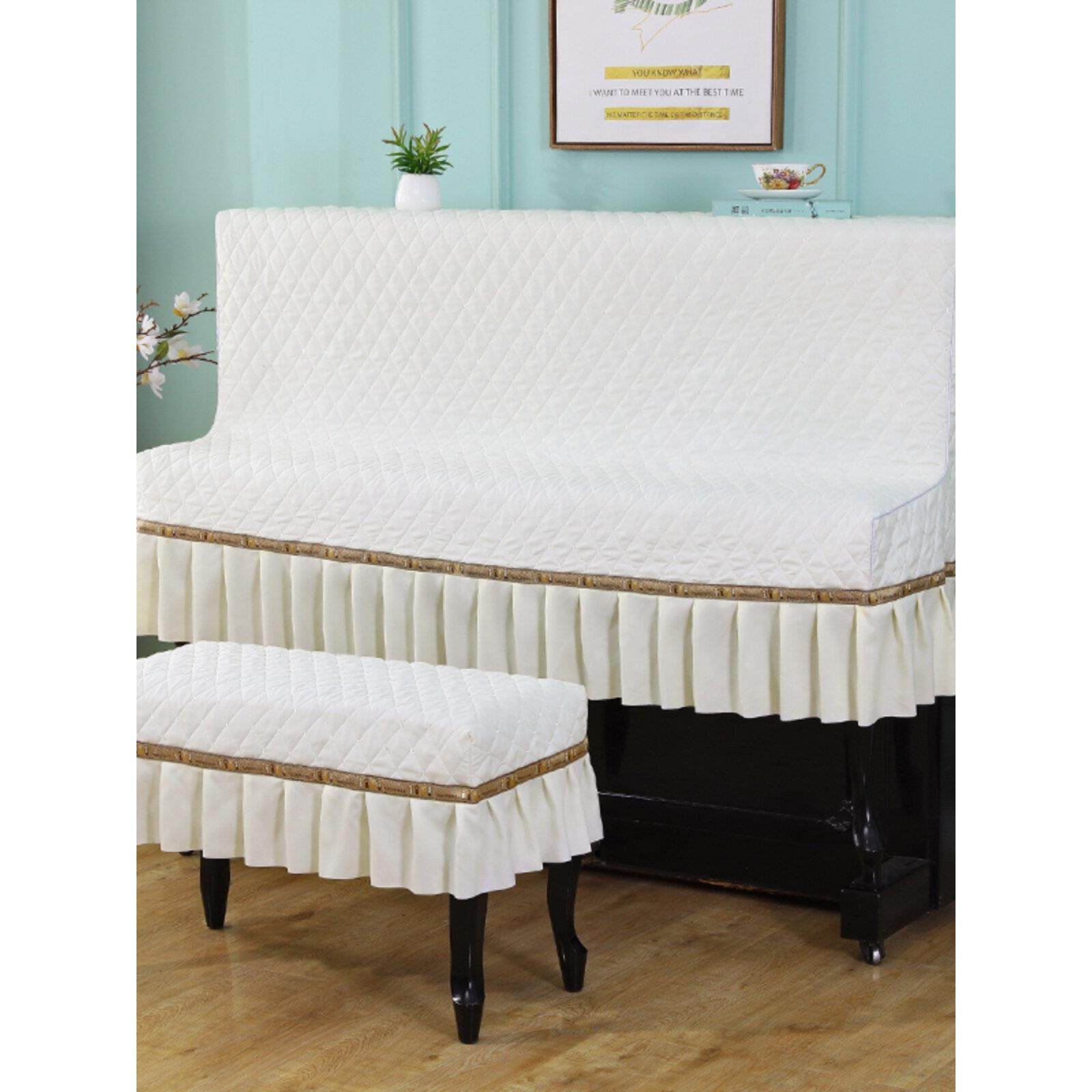 钢琴罩防尘罩布艺全包欧式简约盖布琴凳罩弹琴不取加厚定制钢琴套,居家布艺,钢琴罩,淘宝优惠券,粉丝福利购,淘宝优惠卷