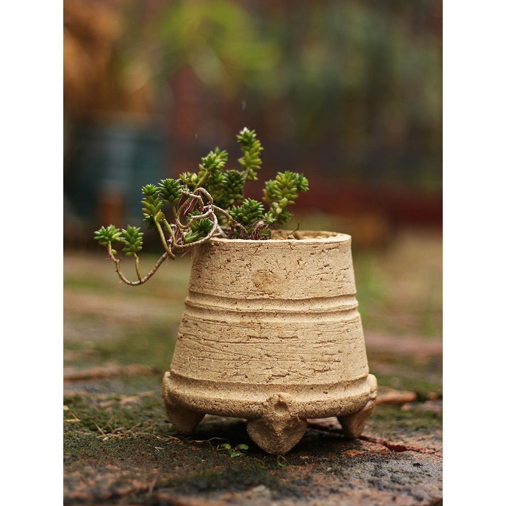 景德镇匣钵透气手工多肉花盆粗陶土室内田园拼盘花卉多肉植物花盆