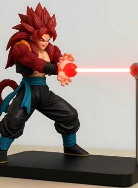 超4红发赛亚人悟空磁浮小夜灯卧室桌面摆件玩偶周边龟派气功礼