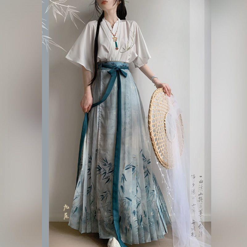 2025新款汉服女明制刺绣新中式国风马面裙日常夏季薄款包邮厂家直