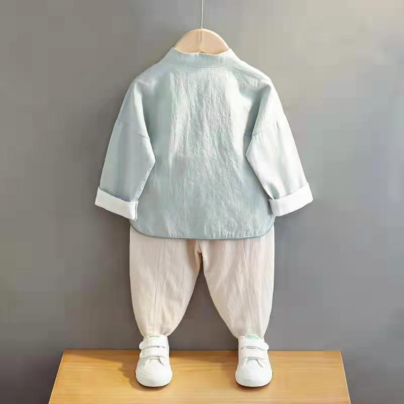 2025新款清仓儿童汉服男童春秋新款风宝宝改良唐装古装夏季薄款中