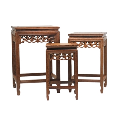 鸡翅木小花架实木质花瓶盆景底座办公桌面花架鱼缸花几明式置物架