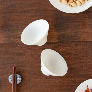 白酒杯一两清酒杯黄酒杯小酒碗白瓷功夫茶杯陶瓷单杯主人杯斗笠杯