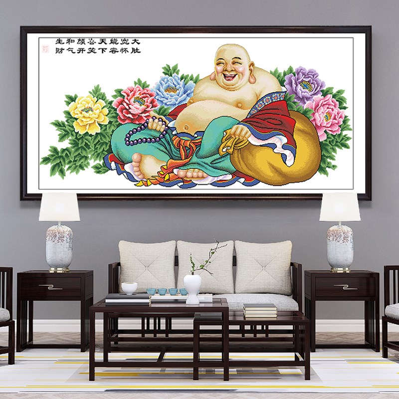弥勒佛观音菩萨2025新款水晶5D钻石画满钻点钻十字绣客厅佛祖佛像