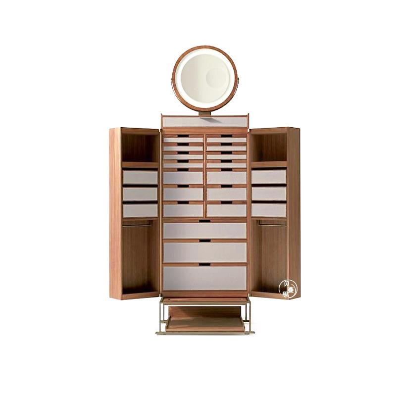 意式轻奢实木首饰柜现代设计师珠宝柜别墅卧室家用靠墙收纳储物柜