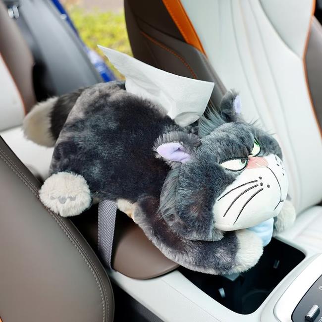 卡通可爱路西法纸巾套毛绒公仔抱枕玩偶抽纸巾盒家用车载纸巾抽套