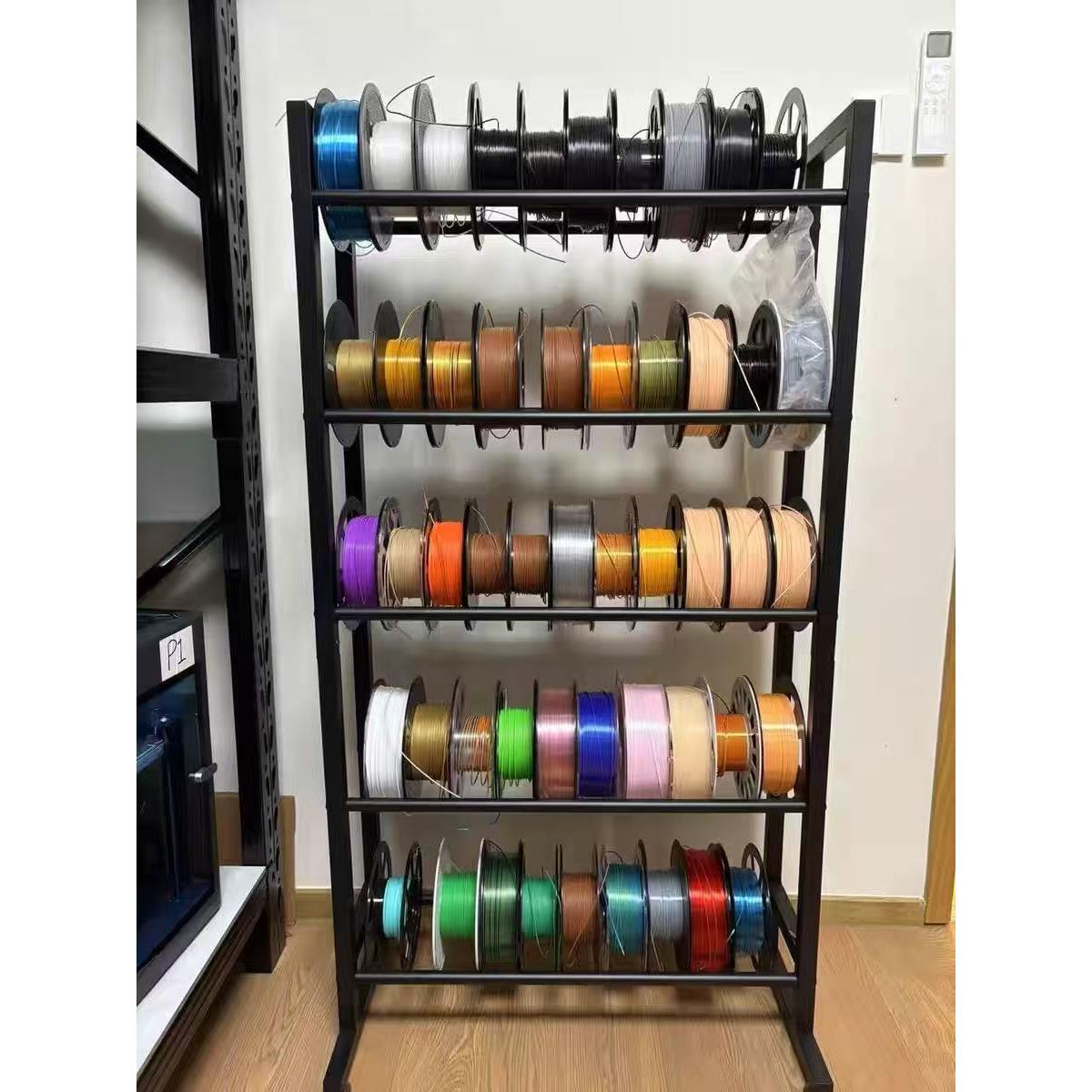 3D打印耗材架多功能收纳细丝耗材置物架带轮货架金属耗材展示架图片