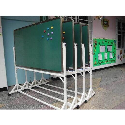 教学支架式移动无尘黑板幼儿园教室双面磁性翻转办公家用绿白大板